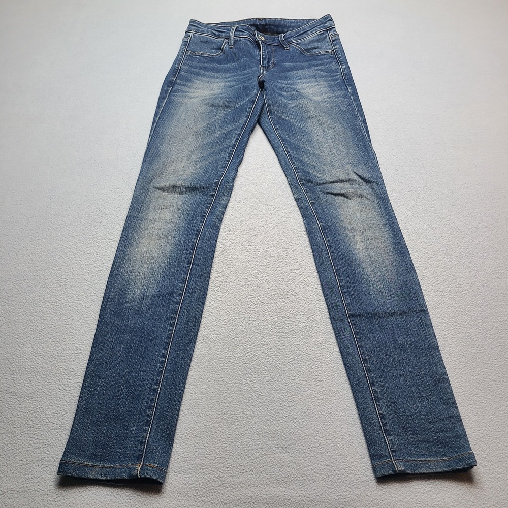 Uniqlo UJ Skinny Jeans Womens 23 Blue Excellent Mid Rise Stretch